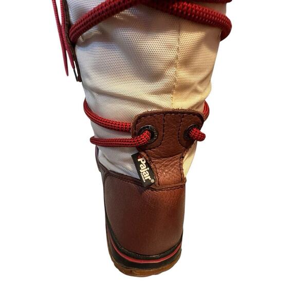 Pajar White & DarkTan Grip Boots W/Red Strap Canada Eu 37 US Sz‎ 6-6 1/2 - Picture 10 of 13